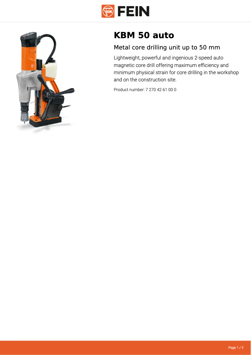 Image de la première page du manuel de l'appareil KBM 50 auto