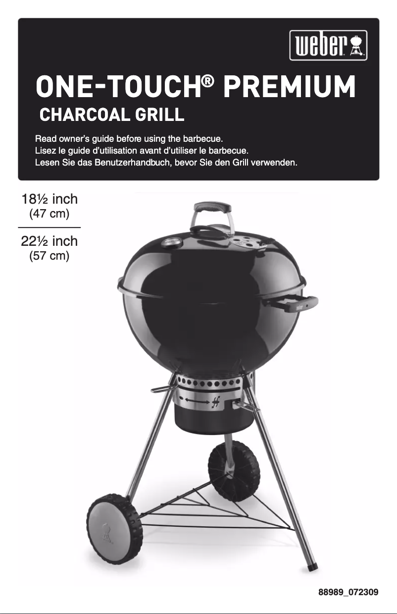 Page n°1 - Manuel utilisateur Weber One-Touch Premium 47x57cm