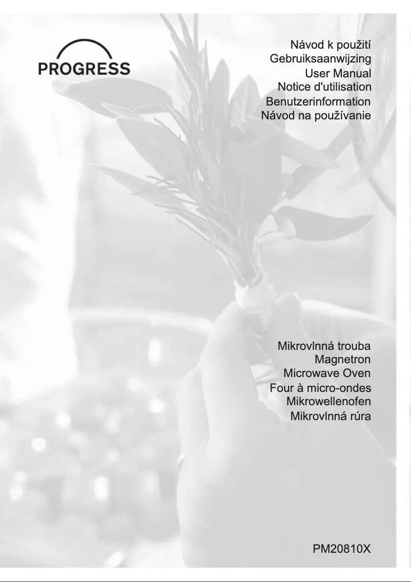 Page 1 de la notice Manuel utilisateur Progress PM20810X