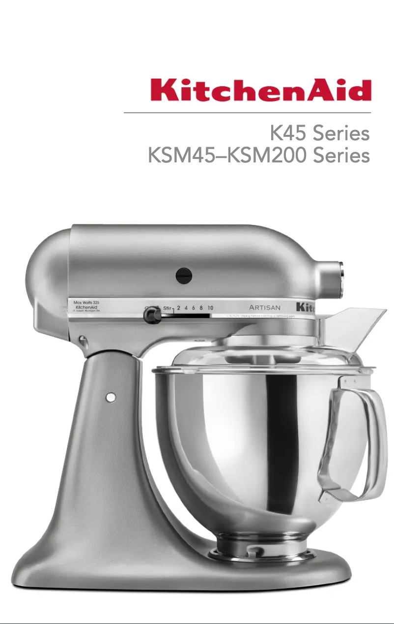 Page n°1 - Manuel utilisateur KitchenAid KSM152PS