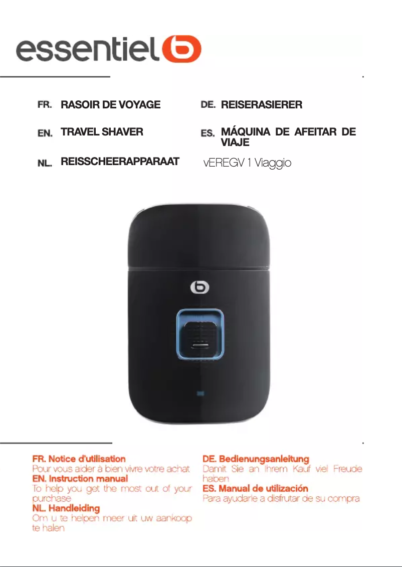 Page 1 de la notice Manuel utilisateur Essentiel B EREGV 1 Viaggio