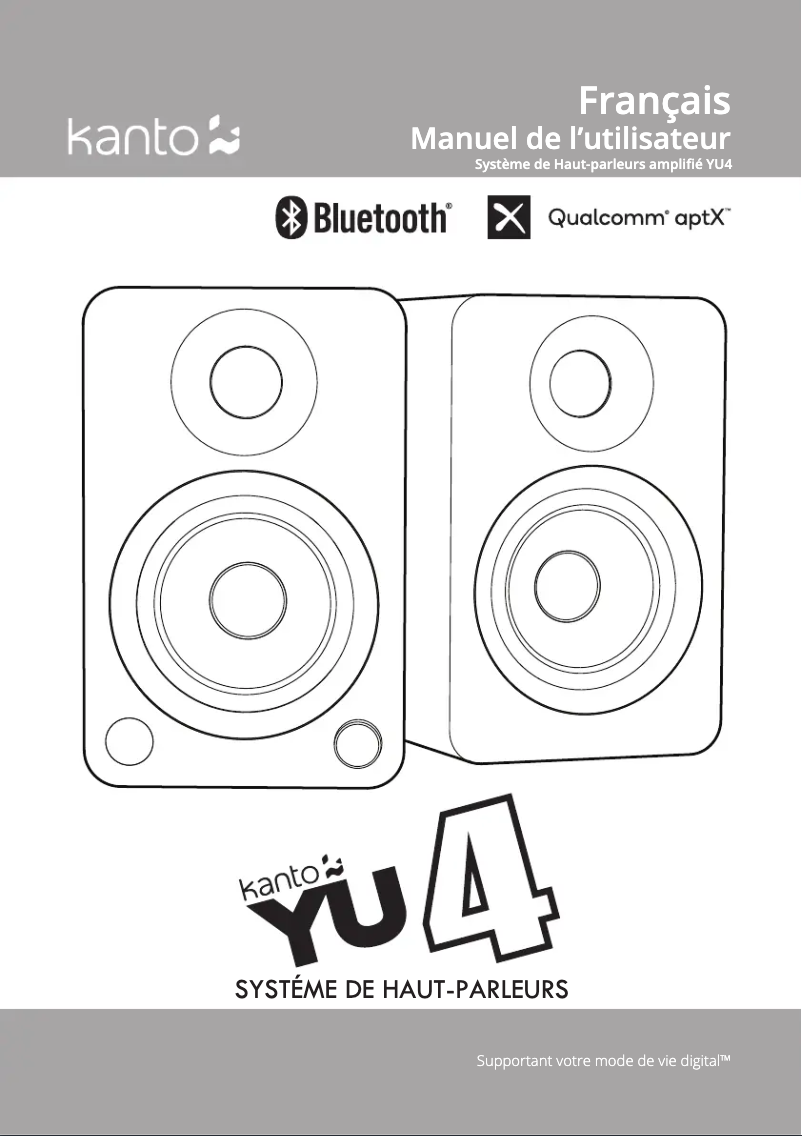 Page 1 de la notice Manuel utilisateur Kanto YU4