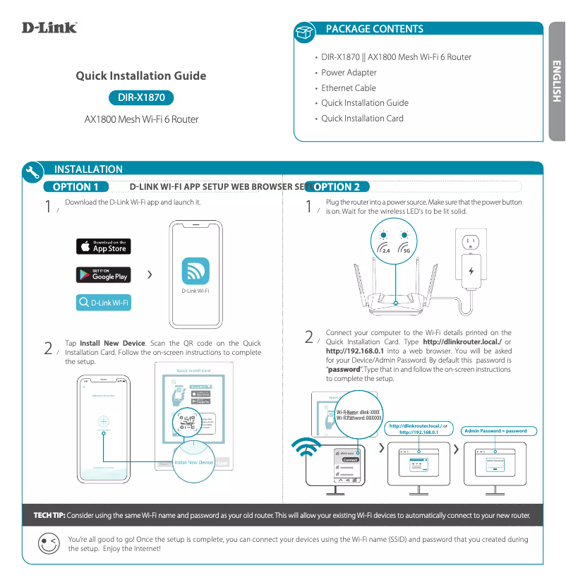 Page n°1 - Manuel utilisateur D-Link DIR-X1870