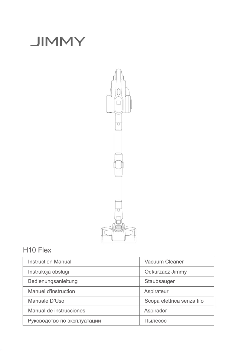 Page n°1 - Manuel utilisateur JIMMY H10 Flex