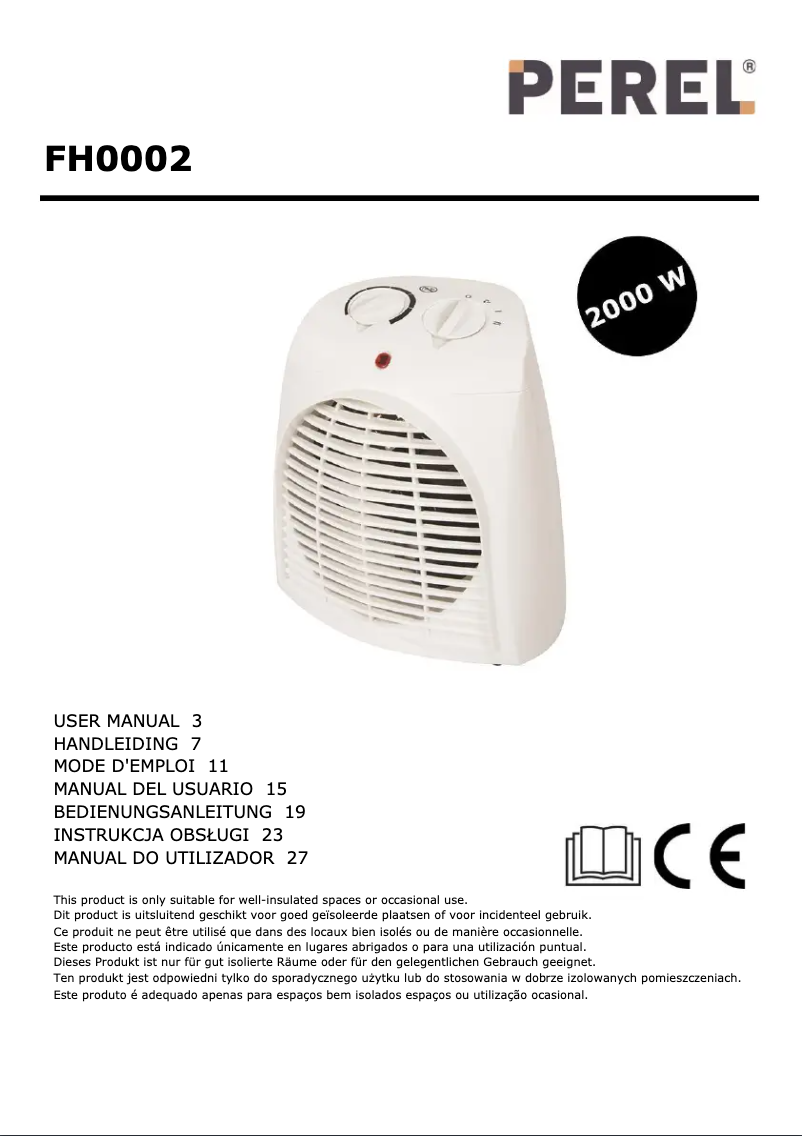 Página 1 del manual Manual de usuario Perel FH0002