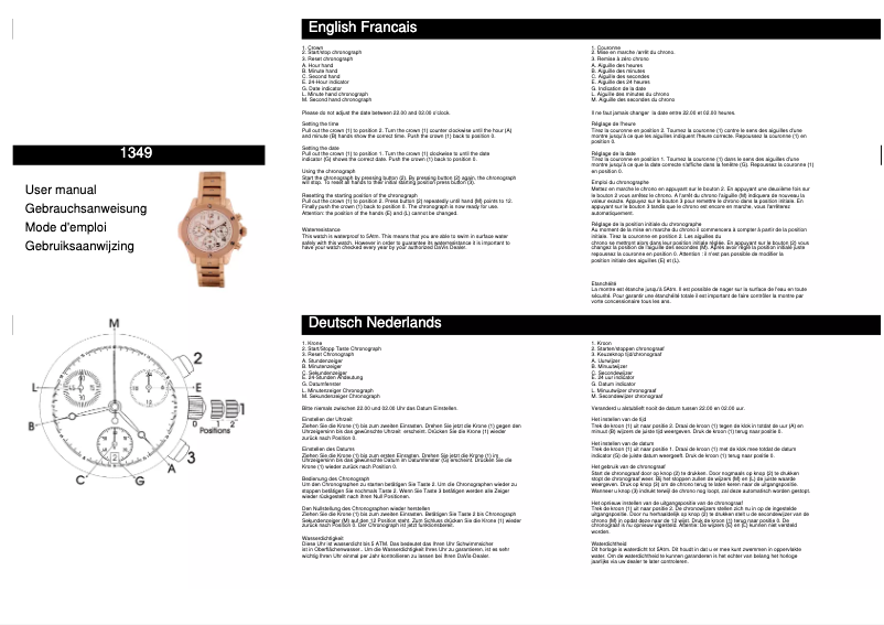 Page 1 de la notice Manuel utilisateur Davis Roadster 1349