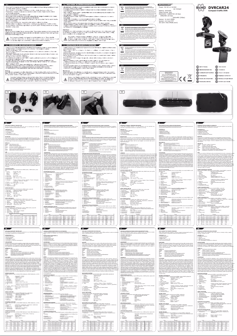 Image de la première page du manuel de l'appareil DVRCAR24