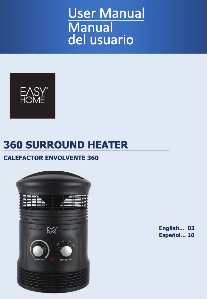 Page n°1 - Manuel utilisateur Easy Home 360 Surround Heater HF-0056