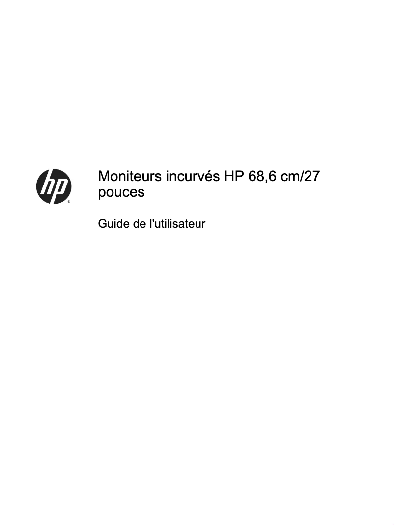 Page n°1 - Manuel utilisateur HP EliteDisplay S270c