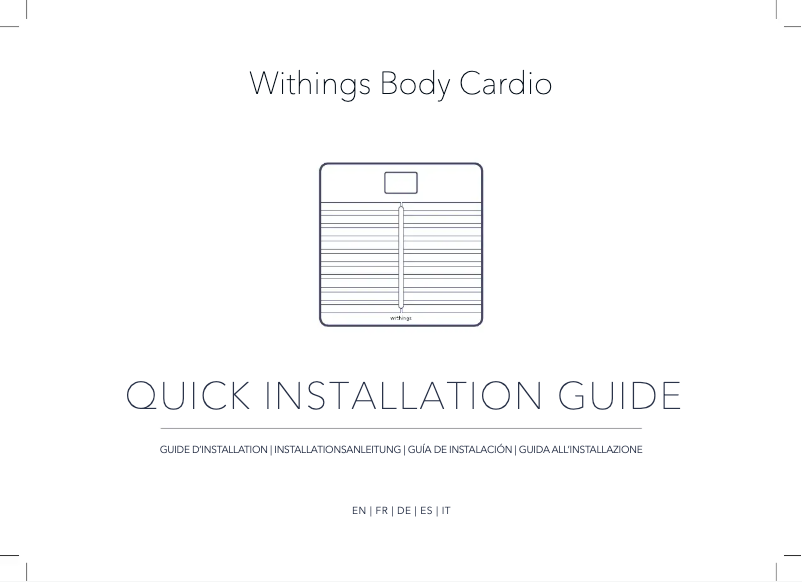 Página 1 del manual Manual de usuario Withings Body Cardio