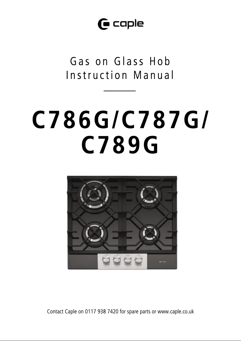 Page 1 de la notice Manuel utilisateur Caple C786G