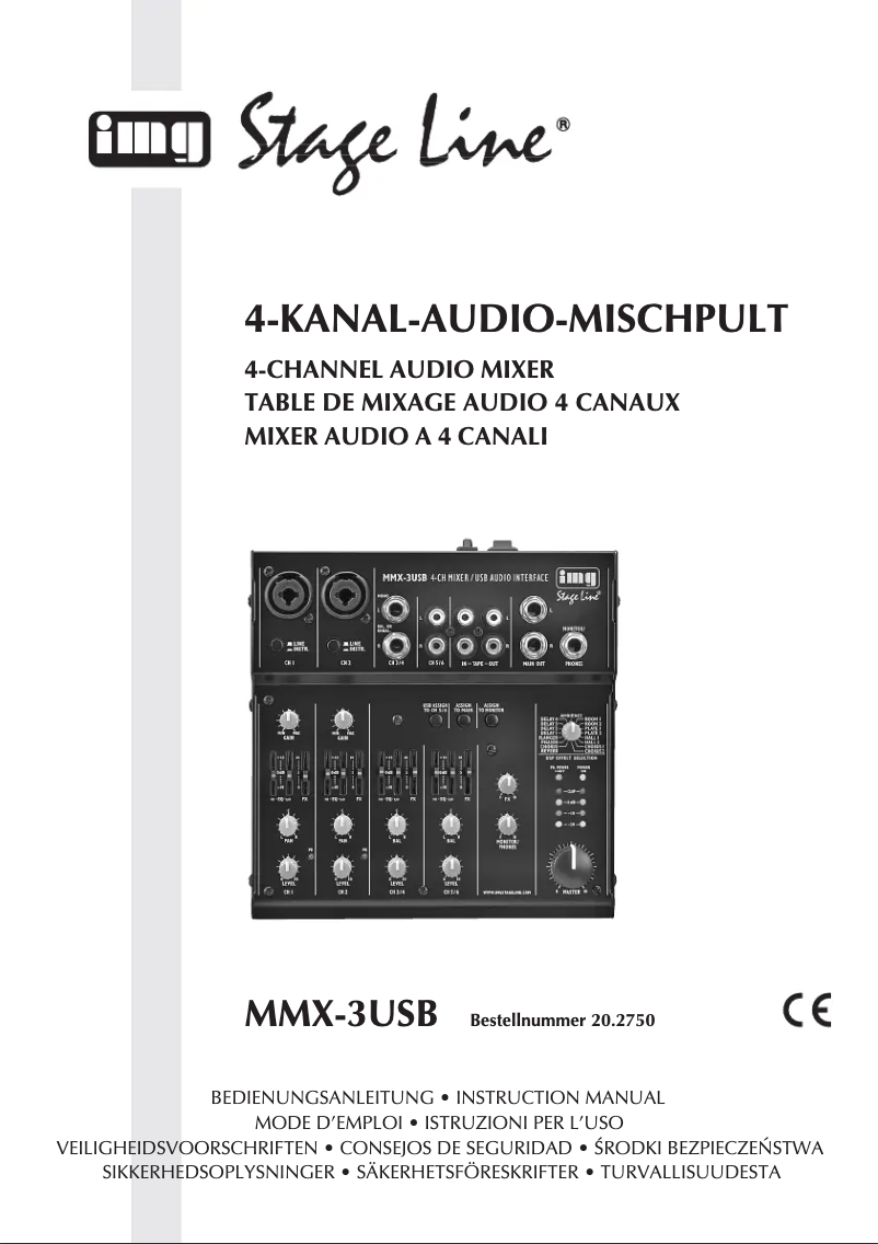 Page 1 de la notice Manuel utilisateur Monacor MMX-3 USB