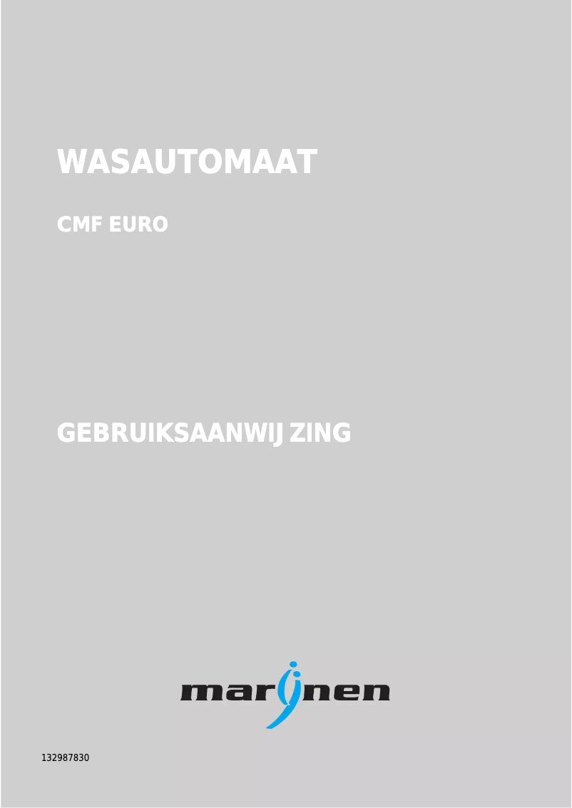 Image de la première page du manuel de l'appareil CMF Euro