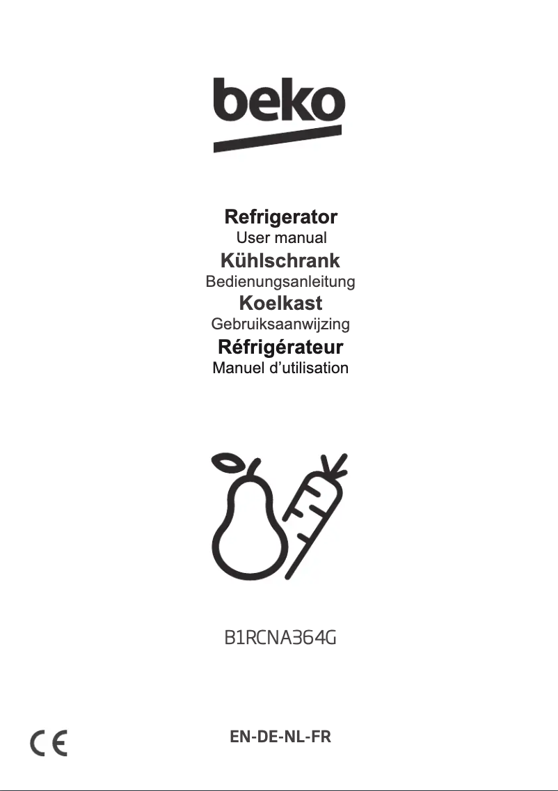 Page 1 de la notice Manuel utilisateur Beko B1RCNA364G