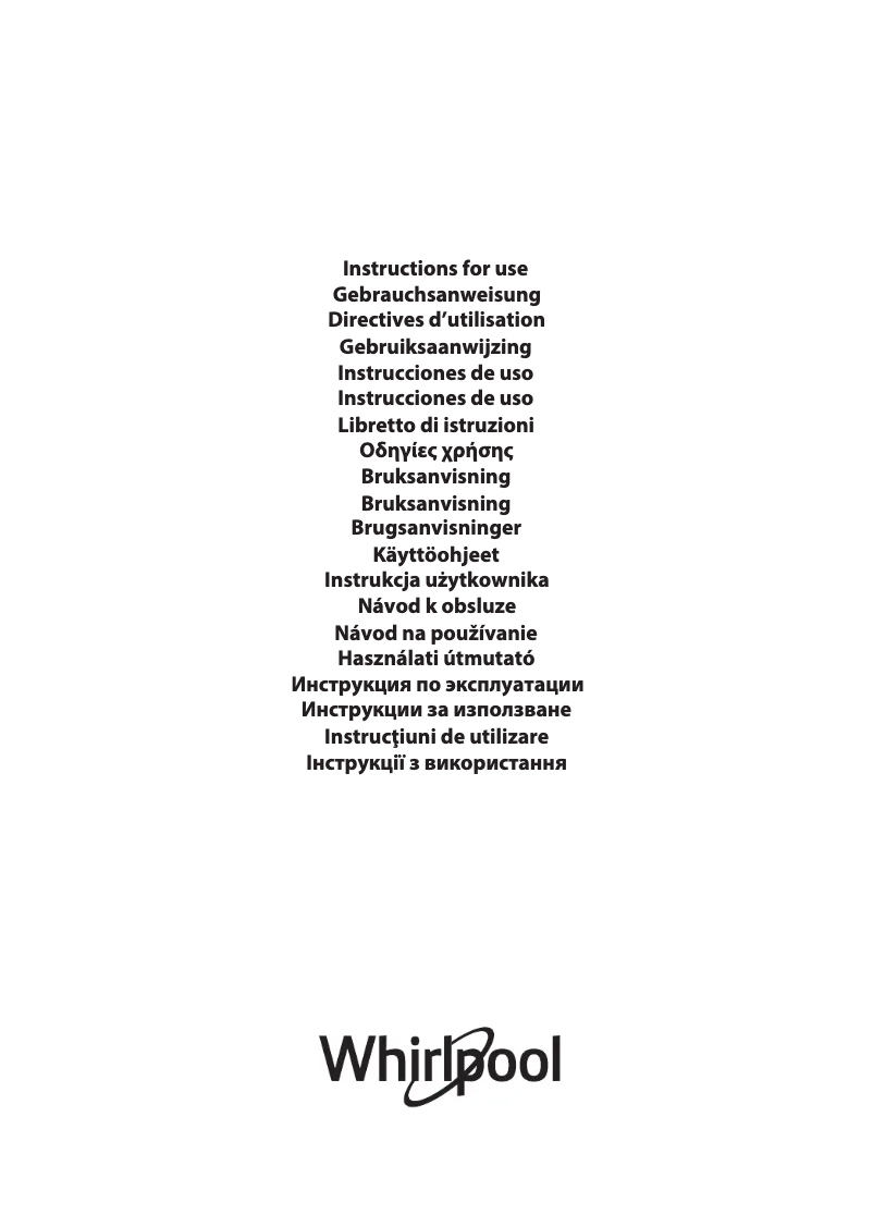 Page 1 de la notice Manuel utilisateur Whirlpool SPIW318A2WF