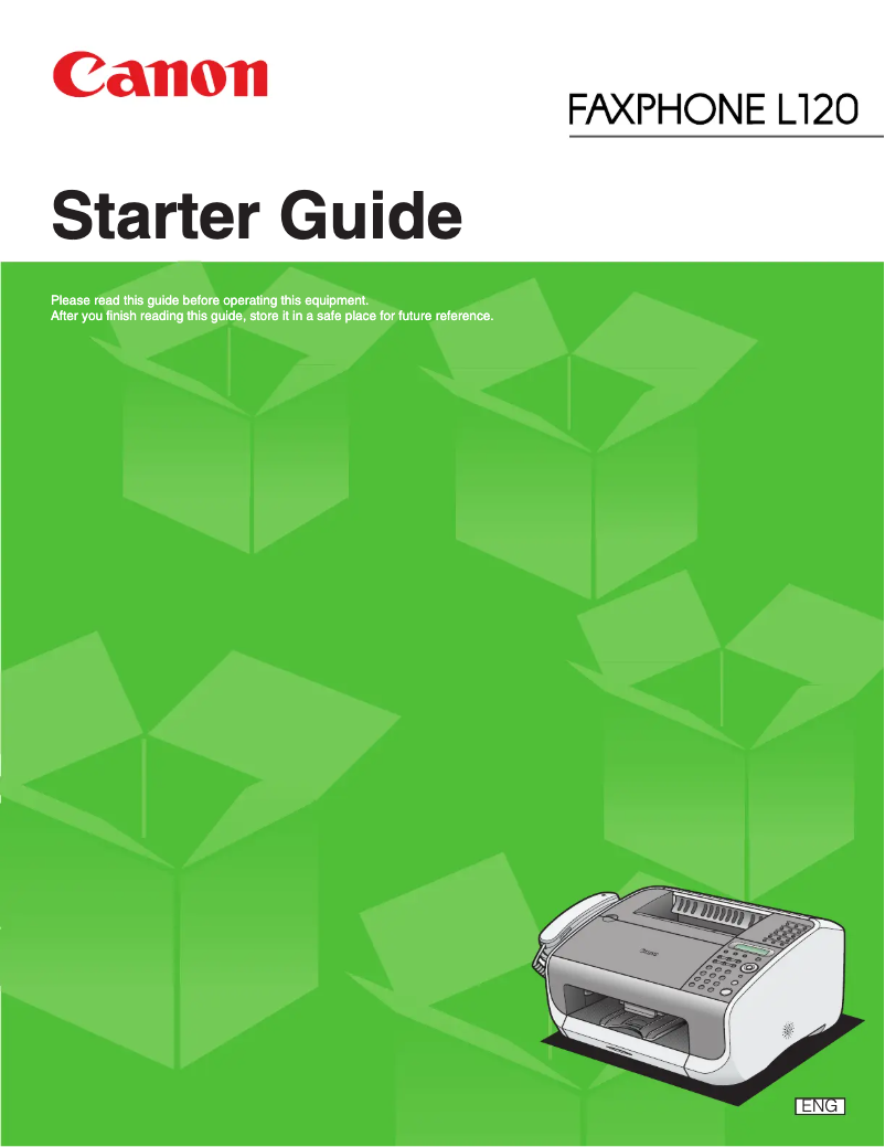 Página 1 del manual Guía de inicio rápido Canon Faxphone L120