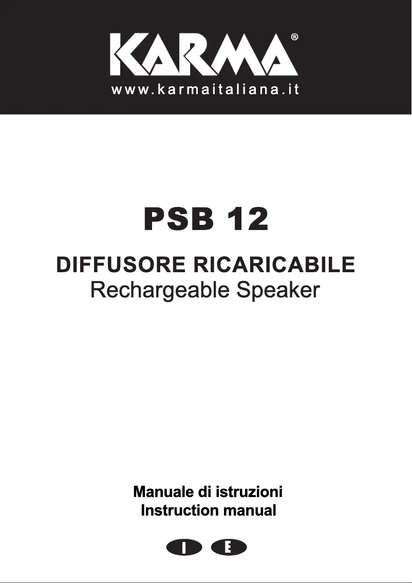 Page 1 de la notice Manuel utilisateur Karma PSB 12