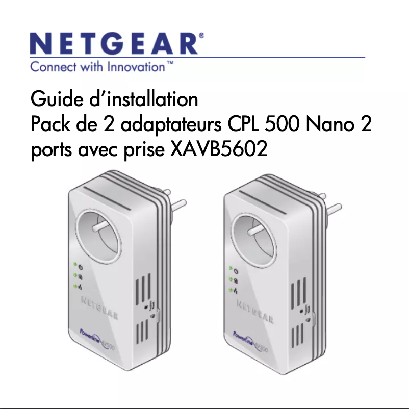 Page 1 de la notice Guide d'installation Netgear XAVB5602