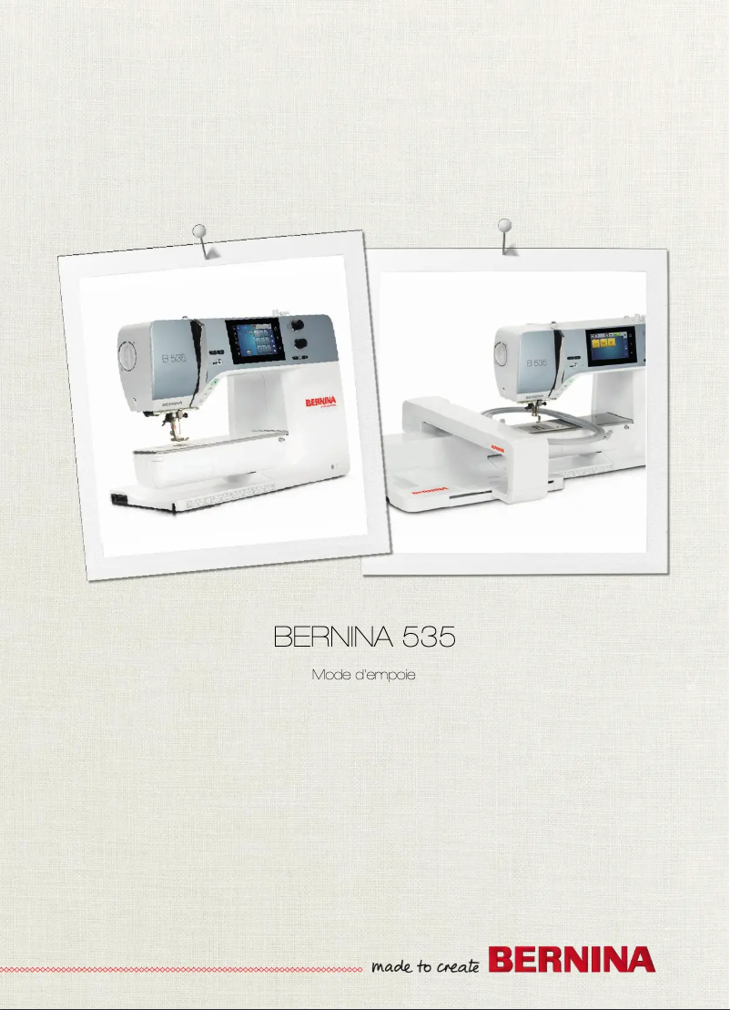 Page n°1 - Manuel utilisateur Bernina 535 E