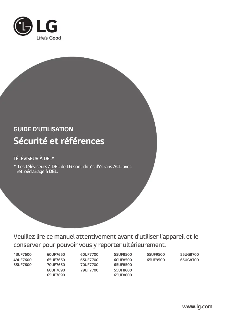 Página 1 del manual Manual de usuario LG 65UF7650