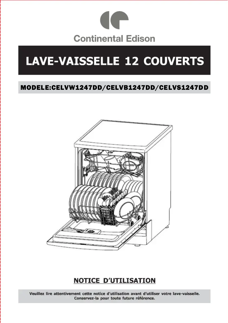 Image de la première page du manuel de l'appareil CELVS1247DD