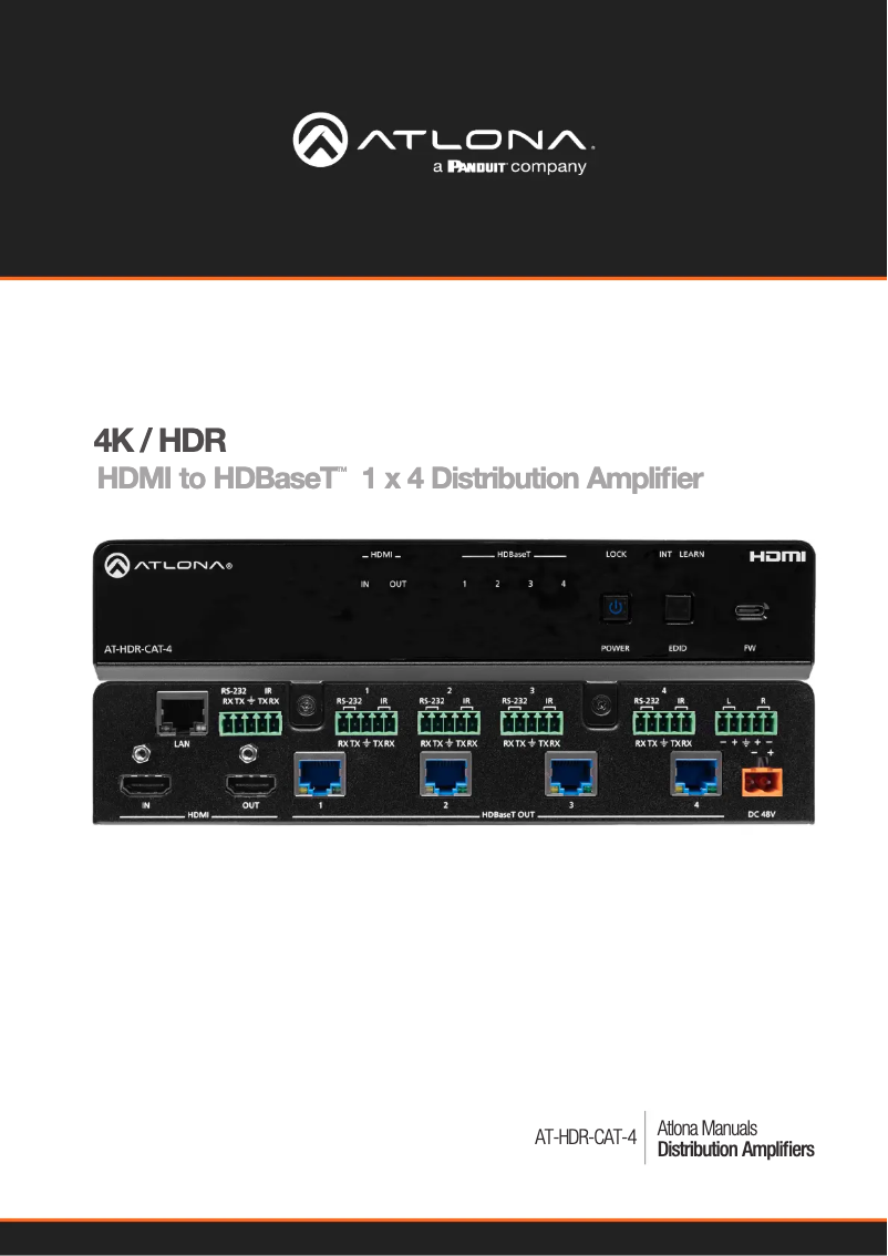 Image de la première page du manuel de l'appareil AT-HDR-CAT-8