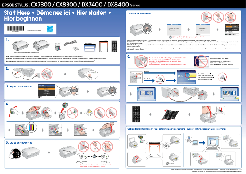 Page n°1 - Manuel utilisateur Epson Stylus CX8300