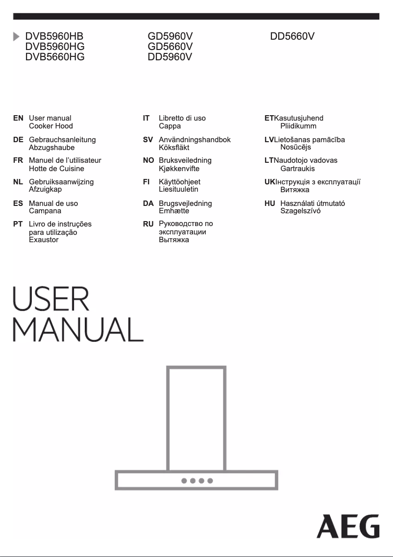 Page 1 de la notice Manuel utilisateur AEG DD5960V
