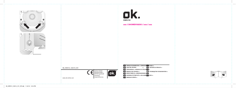 Page 1 de la notice Manuel utilisateur OK OSR 310