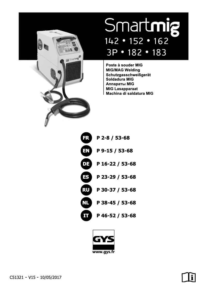 Page 1 de la notice Manuel utilisateur GYS SmartMig 3P