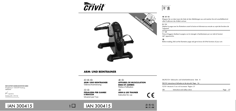 Page n°1 - Manuel utilisateur Crivit IAN 300415