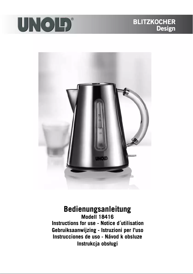 Image de la première page du manuel de l'appareil 18416