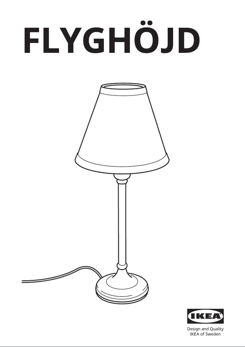 Page 1 de la notice Manuel utilisateur Ikea FLYGHÖJD 005.012.62