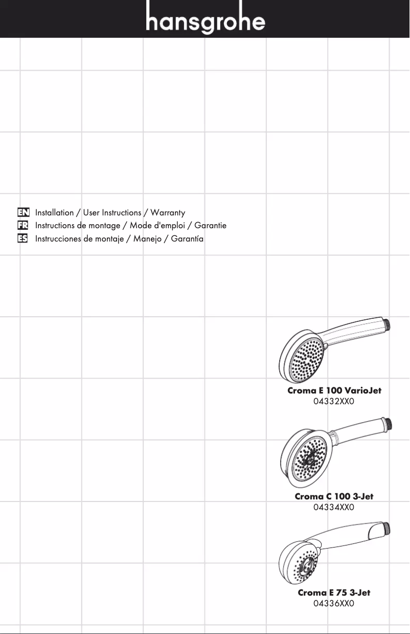 Image de la première page du manuel de l'appareil Croma E 100 VarioJet
