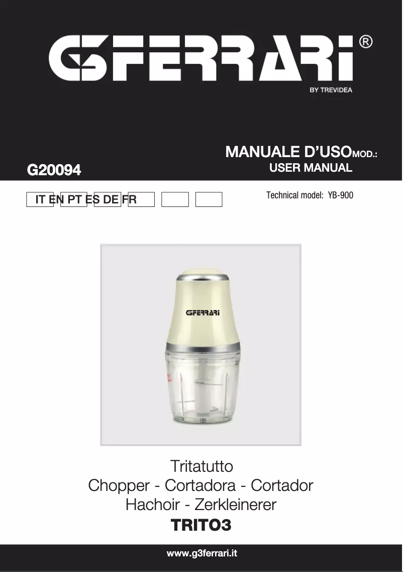 Page n°1 - Manuel utilisateur G3 Ferrari Trito3 G20094