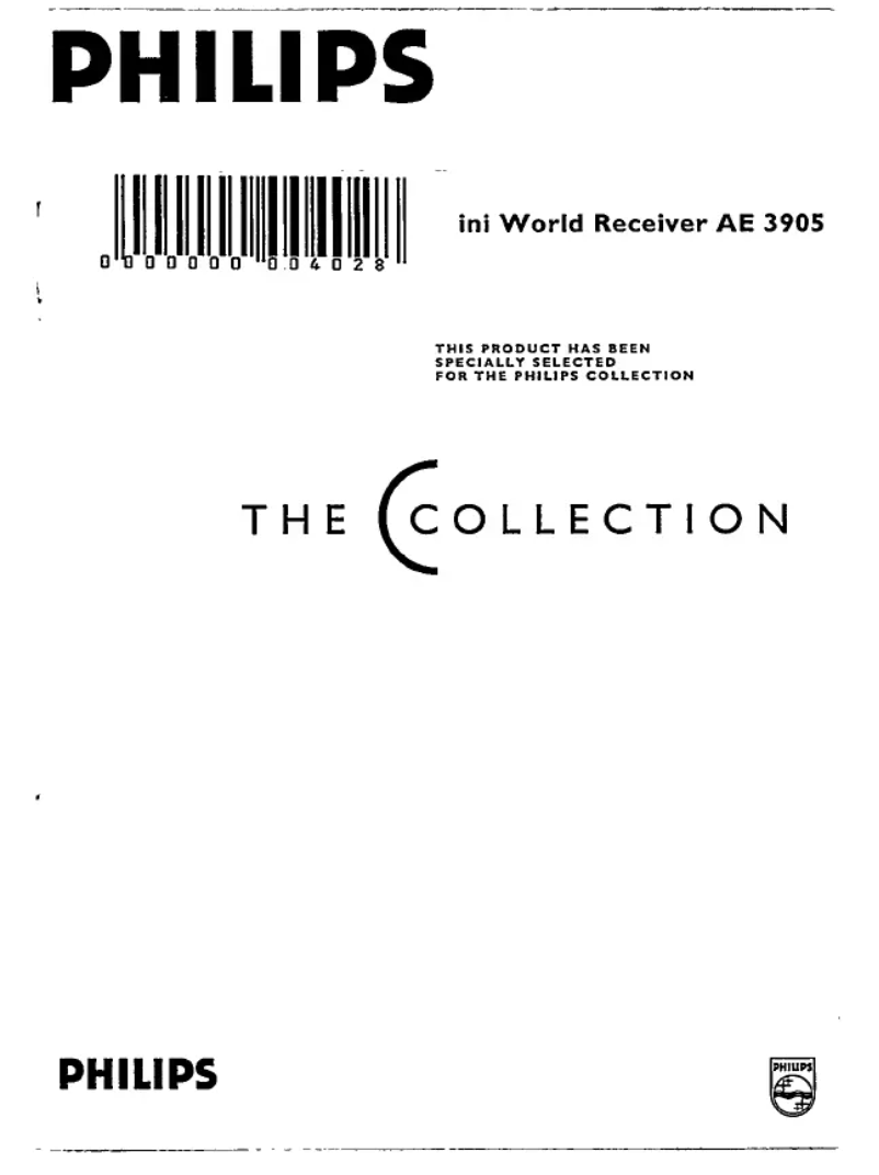 Image de la première page du manuel de l'appareil AE3905