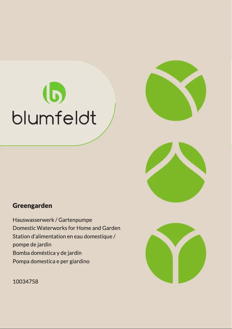 Image de la première page du manuel de l'appareil Greengarden