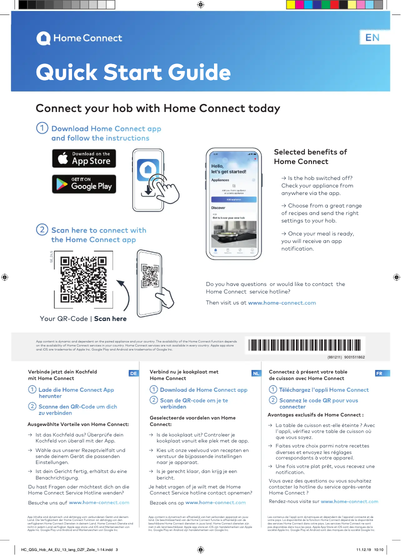 Page 1 de la notice Manuel utilisateur Siemens EH877LVV5E