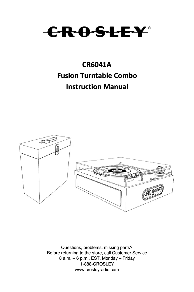 Image de la première page du manuel de l'appareil Fusion CR6041A