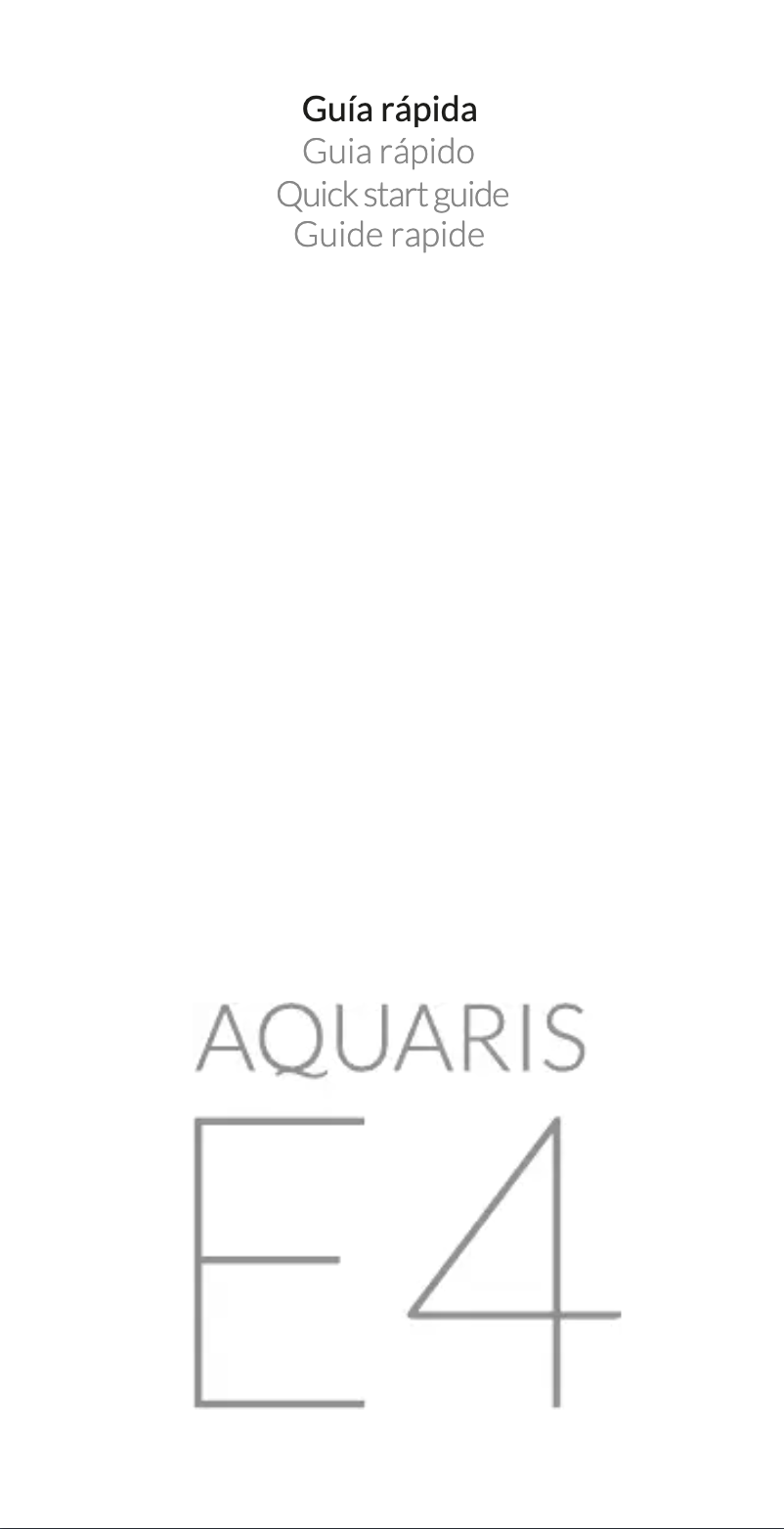 Image de la première page du manuel de l'appareil Aquaris E4