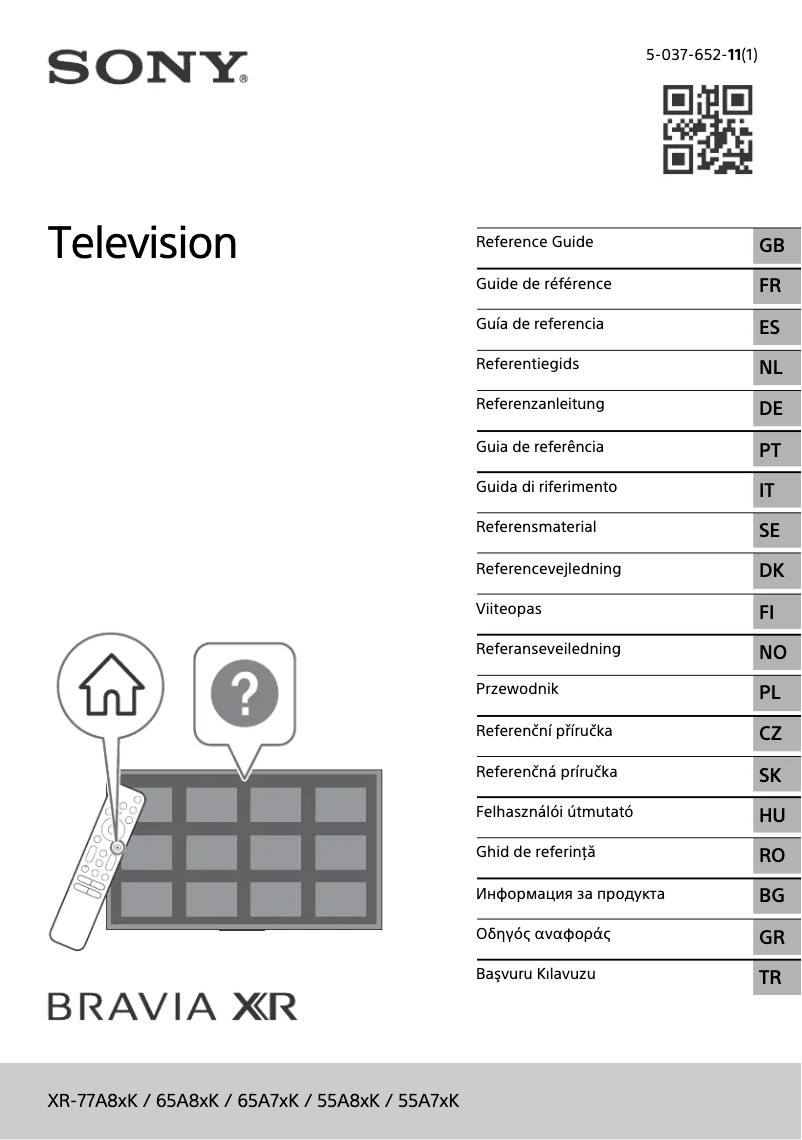Página 1 del manual Manual de usuario Sony XR-65A83K