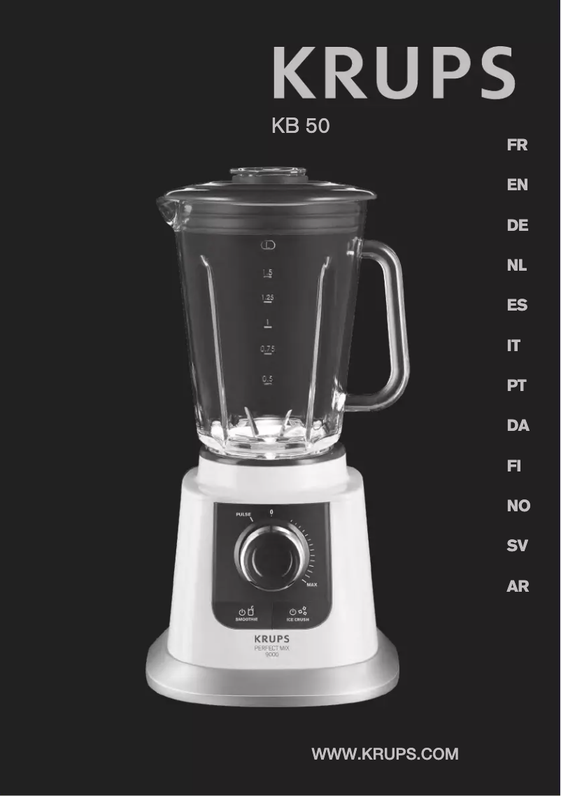 Page 1 de la notice Manuel utilisateur Krups Perfect Mix KB5031