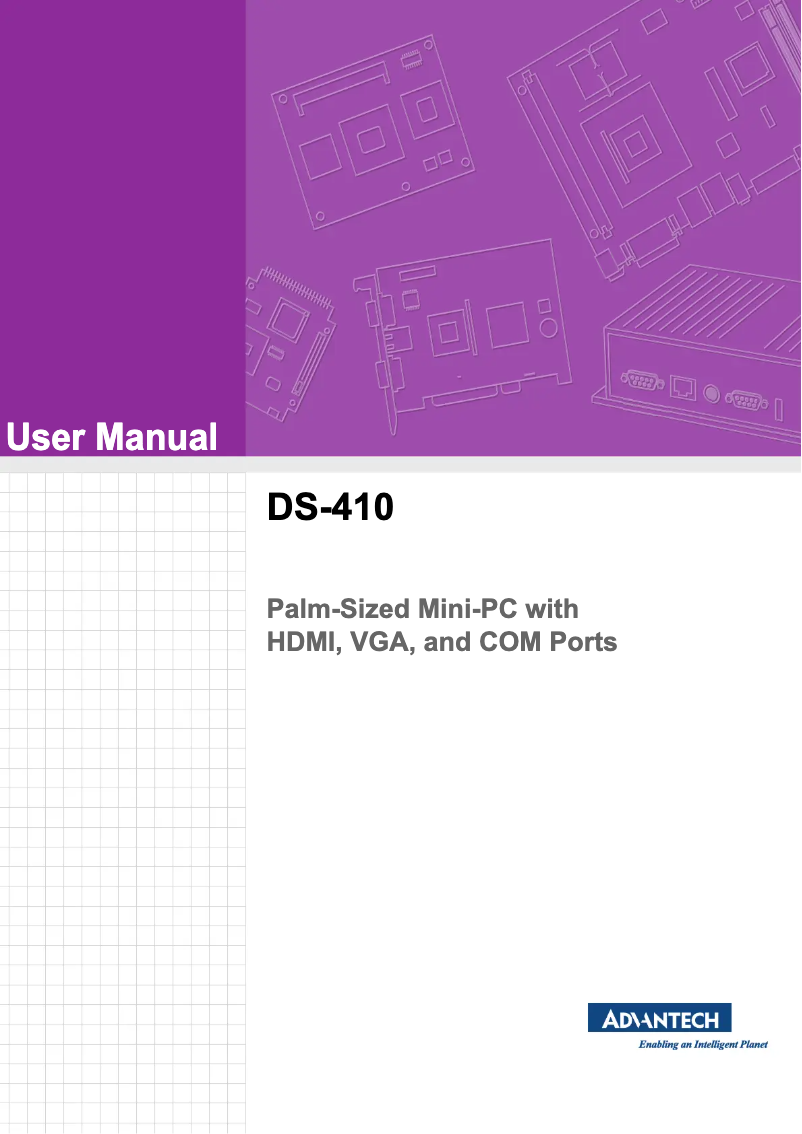 Page n°1 - Manuel utilisateur Advantech DS-410