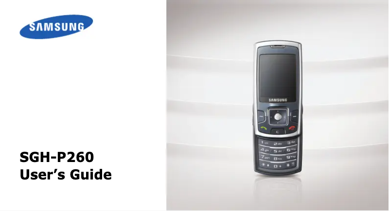 Image de la première page du manuel de l'appareil SGH-P260