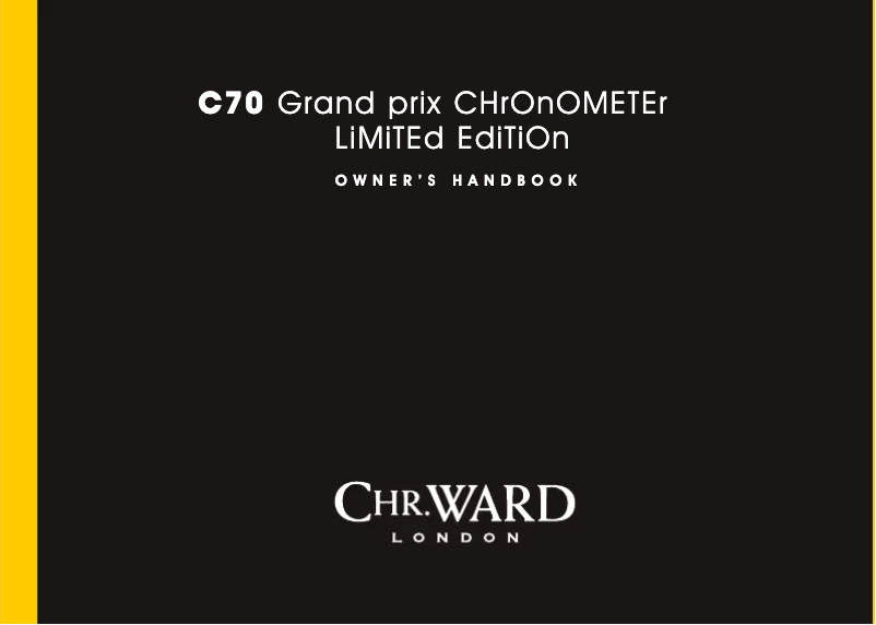 Page 1 de la notice Manuel utilisateur Christopher Ward C70 GP COSC