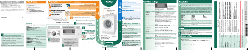 Image de la première page du manuel de l'appareil WM16S742EE