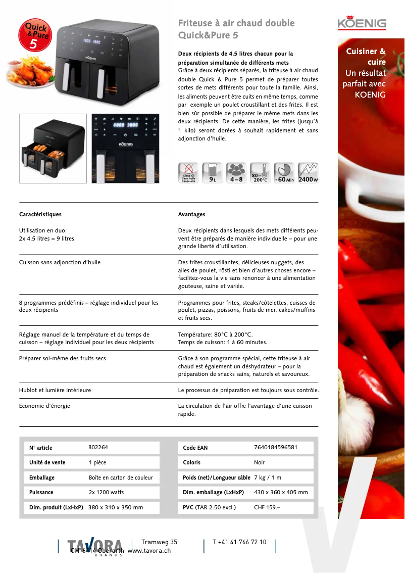 Page 1 de la notice Manuel utilisateur Koenig B02264