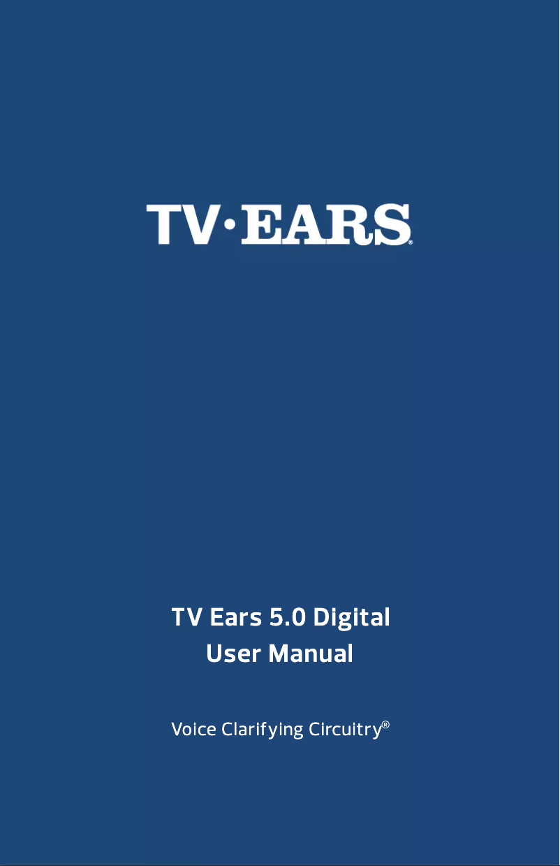 Página 1 del manual Manual de usuario TV Ears TV Ears 5.0 Digital