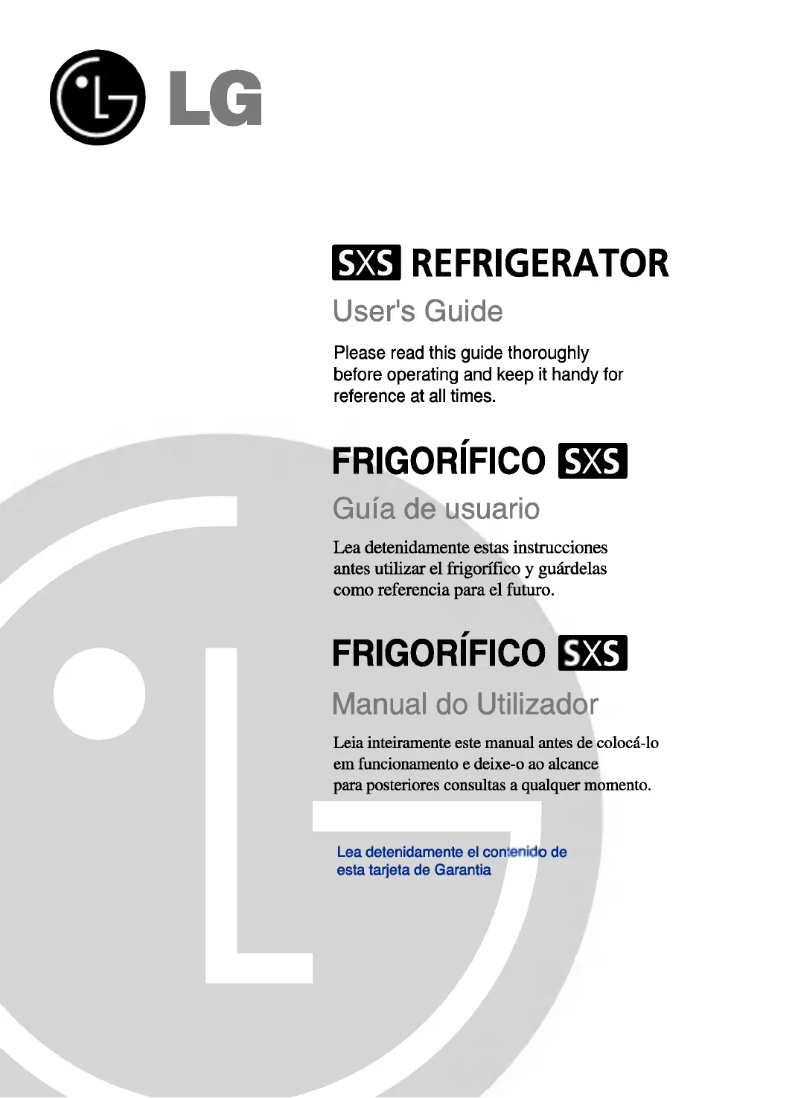 Page n°1 - Manuel utilisateur LG GC-P207TVRA