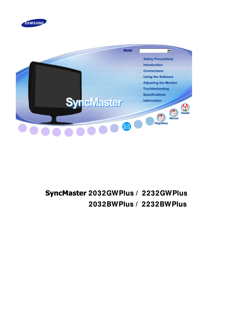 Page n°1 - Manuel utilisateur Samsung SyncMaster 2032GW Plus